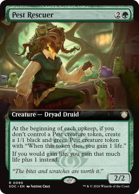 Pest Rescuer (Extended Art) [Commander: Secrets of Strixhaven] 90
