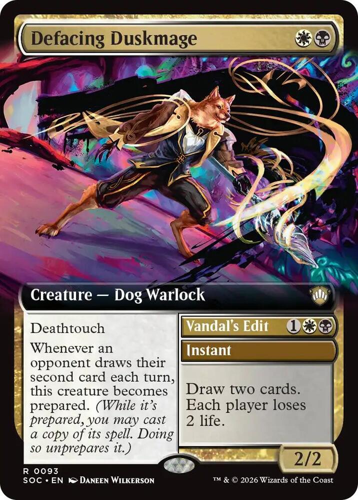 Defacing Duskmage (Extended Art) [Commander: Secrets of Strixhaven] 93