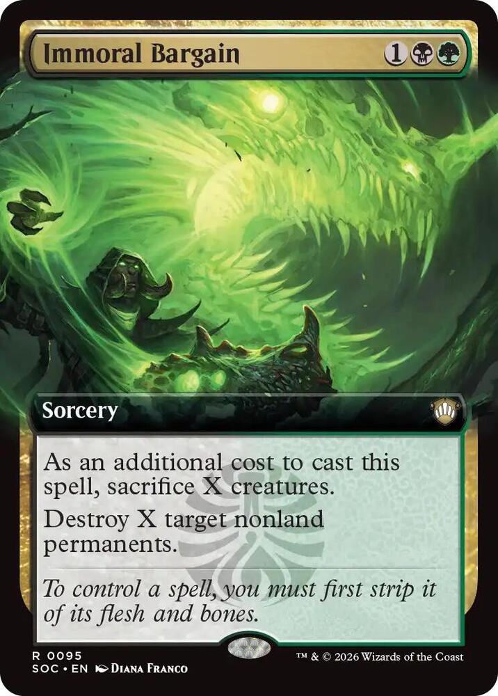 Immoral Bargain (Extended Art) [Commander: Secrets of Strixhaven] 95
