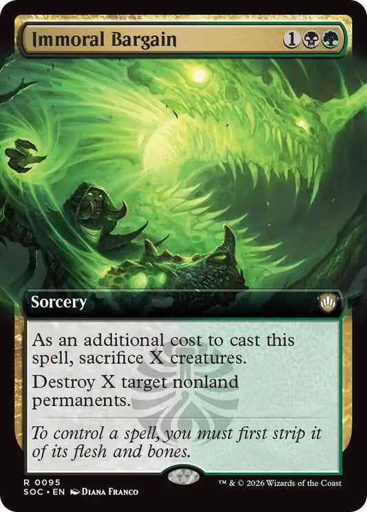 Immoral Bargain (Extended Art) [Commander: Secrets of Strixhaven] 95