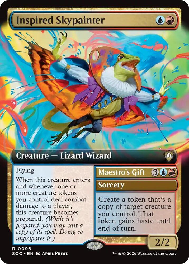 Inspired Skypainter (Extended Art) [Commander: Secrets of Strixhaven] 96
