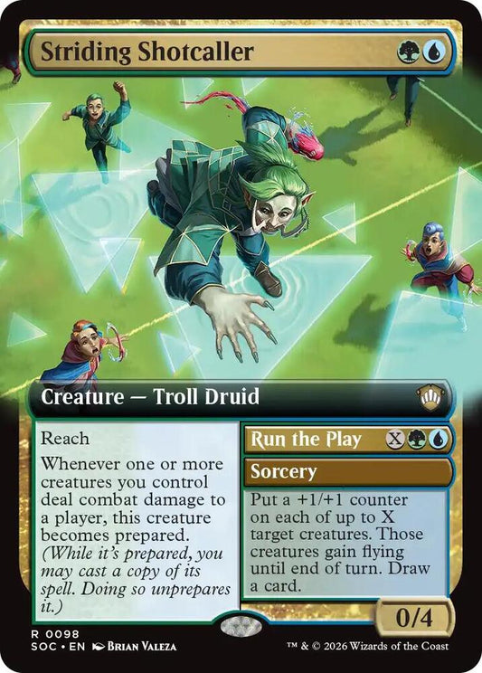 Striding Shotcaller (Extended Art) [Commander: Secrets of Strixhaven] 98