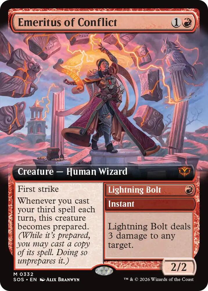 Emeritus of Conflict (Extended Art) [Secrets of Strixhaven] 332