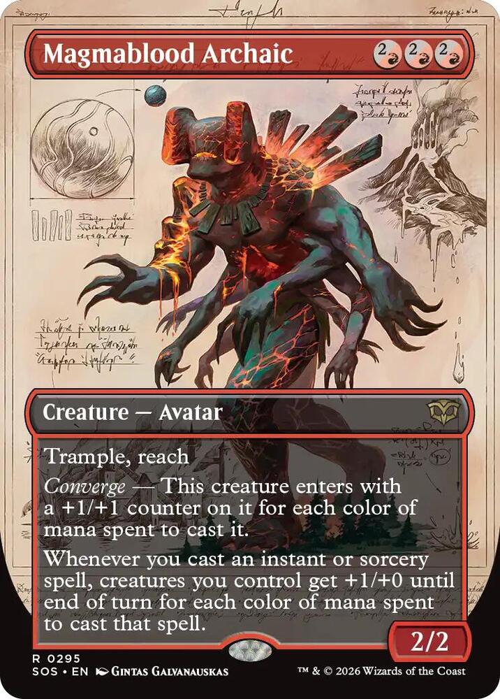 Magmablood Archaic (Borderless) [Secrets of Strixhaven] 295