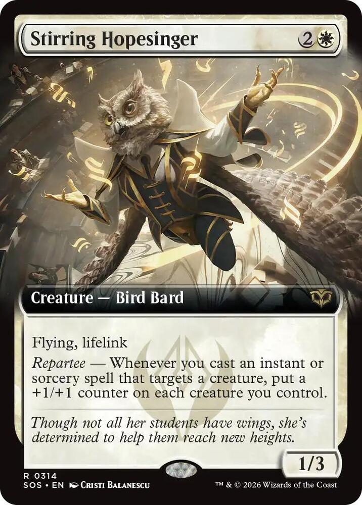 Stirring Hopesinger (Extended Art) [Secrets of Strixhaven] 314