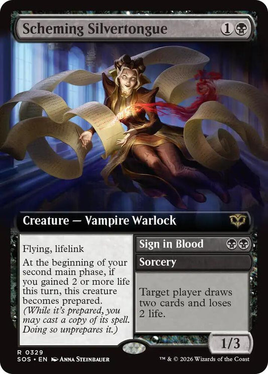 Scheming Silvertongue (Extended Art) [Secrets of Strixhaven] 329