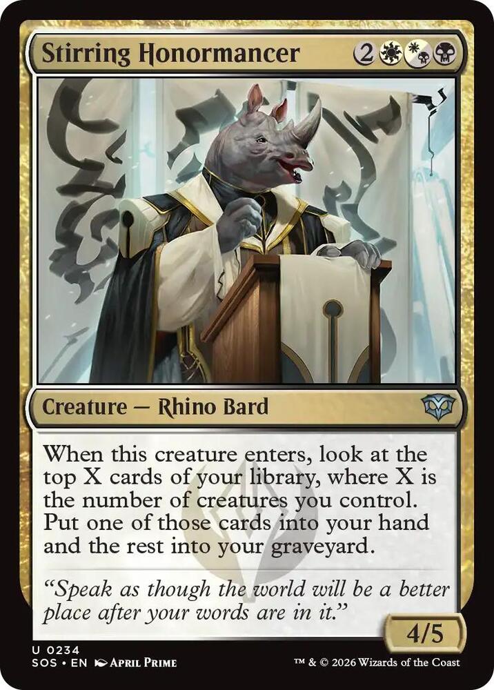 Stirring Honormancer [Secrets of Strixhaven] 234