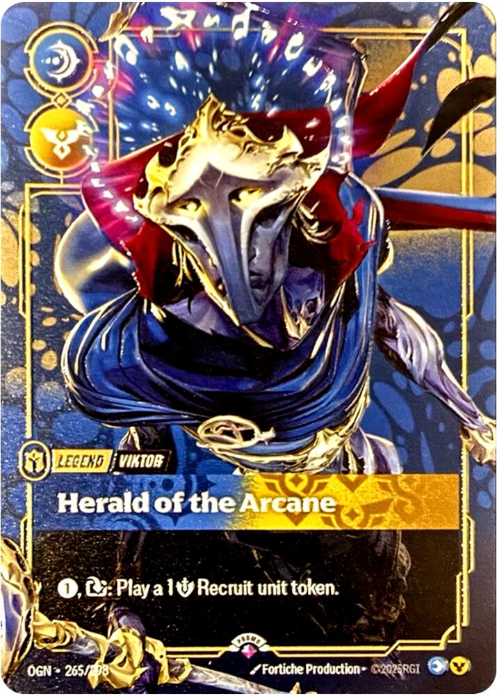 Viktor, Herald of the Arcane (Metal) (Prize Wall) [Riftbound Organized Play Promotional Cards] 265/298