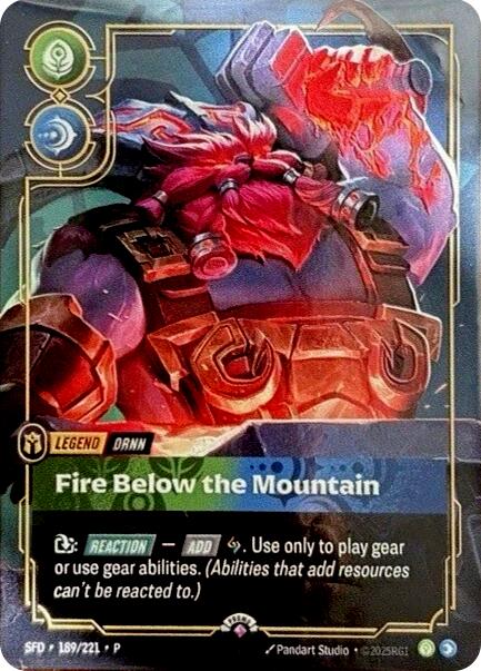 Ornn, Fire Below the Mountain (Metal) (Prize Wall) [Riftbound Organized Play Promotional Cards] 189/221