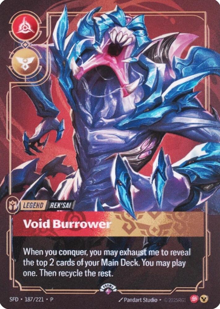 Rek'sai, Void Burrower (Metal) (Prize Wall) [Riftbound Organized Play Promotional Cards] 187/221