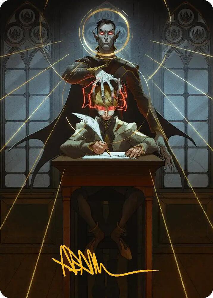 Vampiric Tutor Art Card (Gold-Stamped Signature) [Art Series: Secrets of Strixhaven] 45