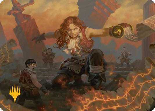 Zealous Lorecaster Art Card (Gold-Stamped Planeswalker Symbol) [Art Series: Secrets of Strixhaven] 14