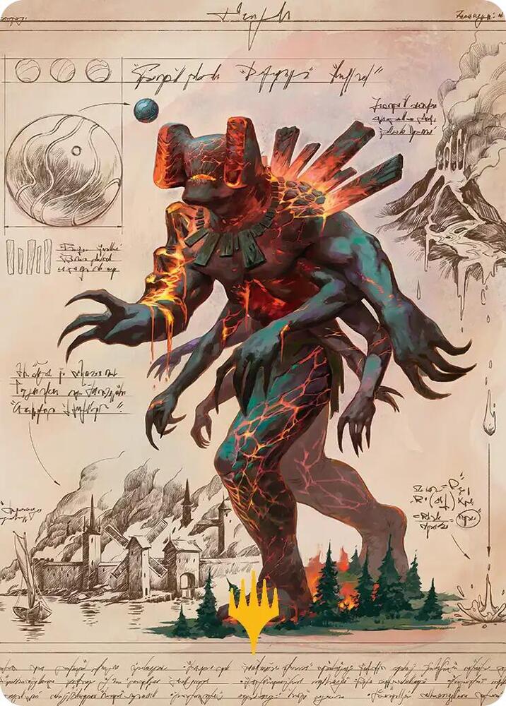 Magmablood Archaic Art Card (Gold-Stamped Planeswalker Symbol) [Art Series: Secrets of Strixhaven] 31