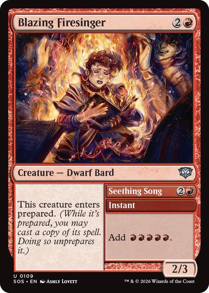 Blazing Firesinger [Secrets of Strixhaven] 109