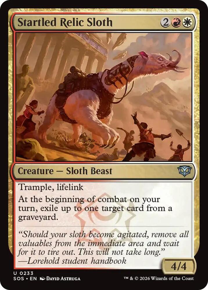 Startled Relic Sloth [Secrets of Strixhaven] 233