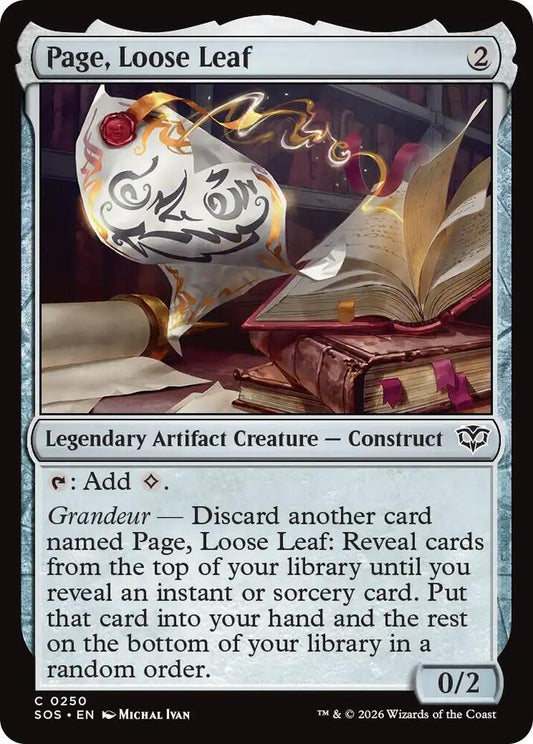 Page, Loose Leaf [Secrets of Strixhaven] 250