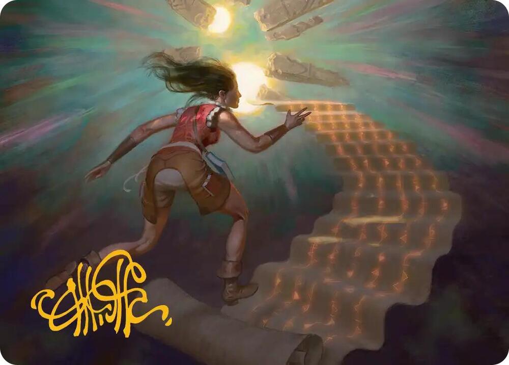 Pursue the Past Art Card (Gold-Stamped Signature) [Art Series: Secrets of Strixhaven] 22