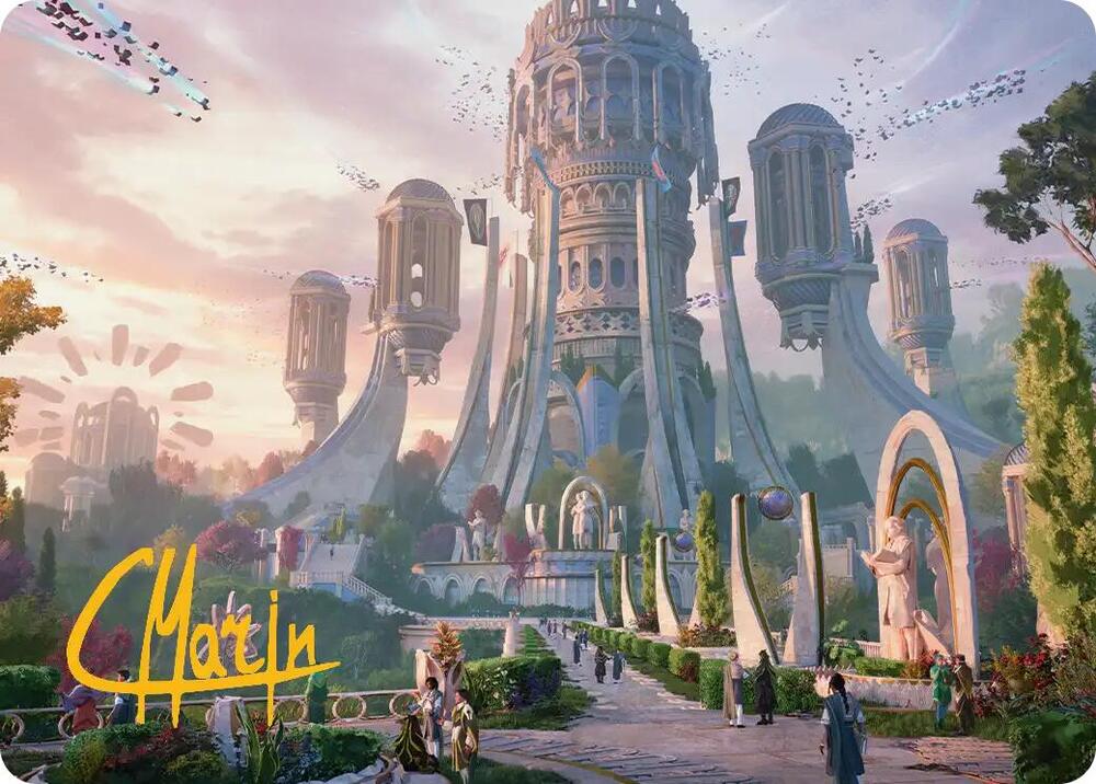 Command Tower Art Card (Gold-Stamped Signature) [Art Series: Secrets of Strixhaven] 39
