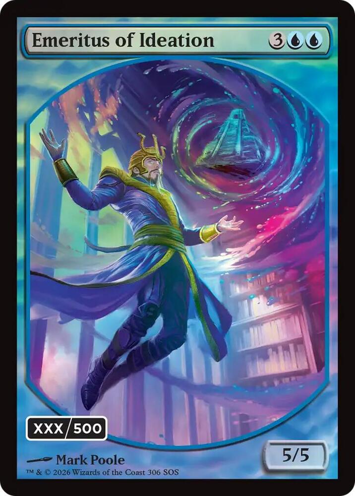 Emeritus of Ideation (Retro Frame) (Serial Numbered) (Double Rainbow Foil) [Secrets of Strixhaven] 306