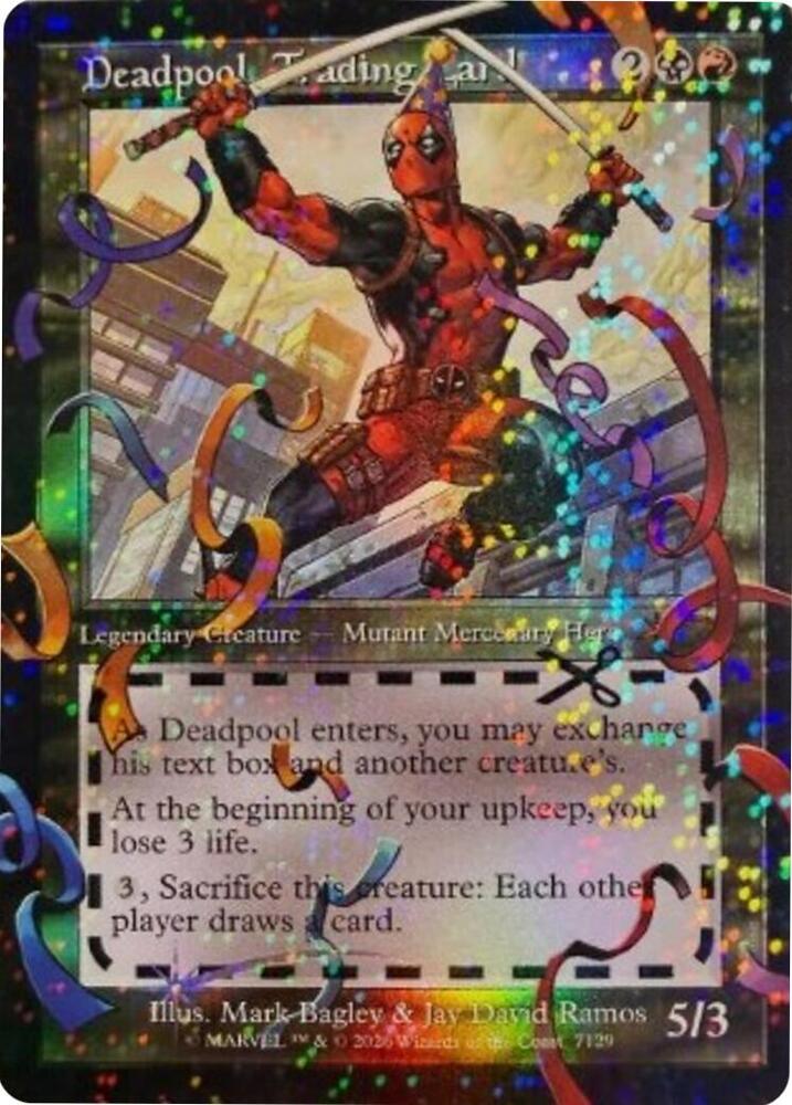 Deadpool, Trading Card (7129) (Pool Party Foil) [Secret Lair Drop Series] 7129