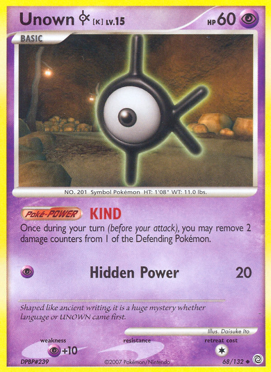 Unown [K] - 68/132 Secret Wonders