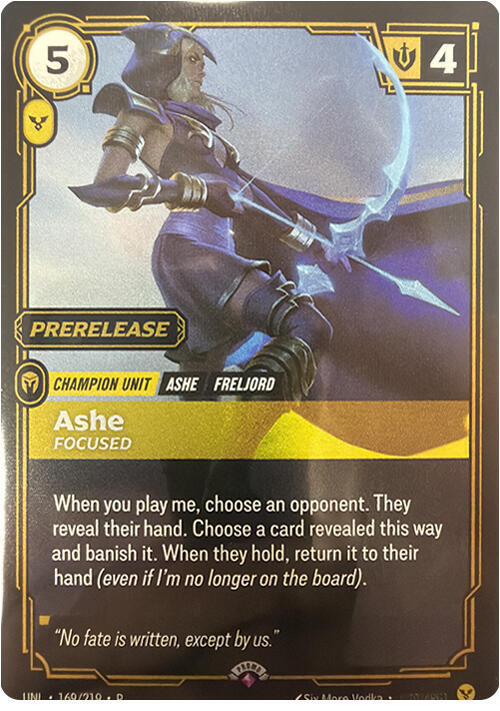 Ashe - Focused [Riftbound Organized Play Promotional Cards] 169/219