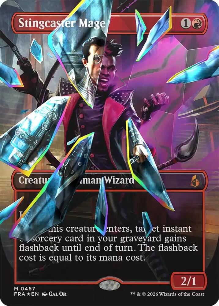 Stingcaster Mage (Borderless) (Facet Foil) (0457) [Reality Fracture] 457