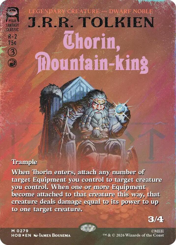 Thorin, Mountain-king (Borderless) (Surge Foil) [The Hobbit] 279