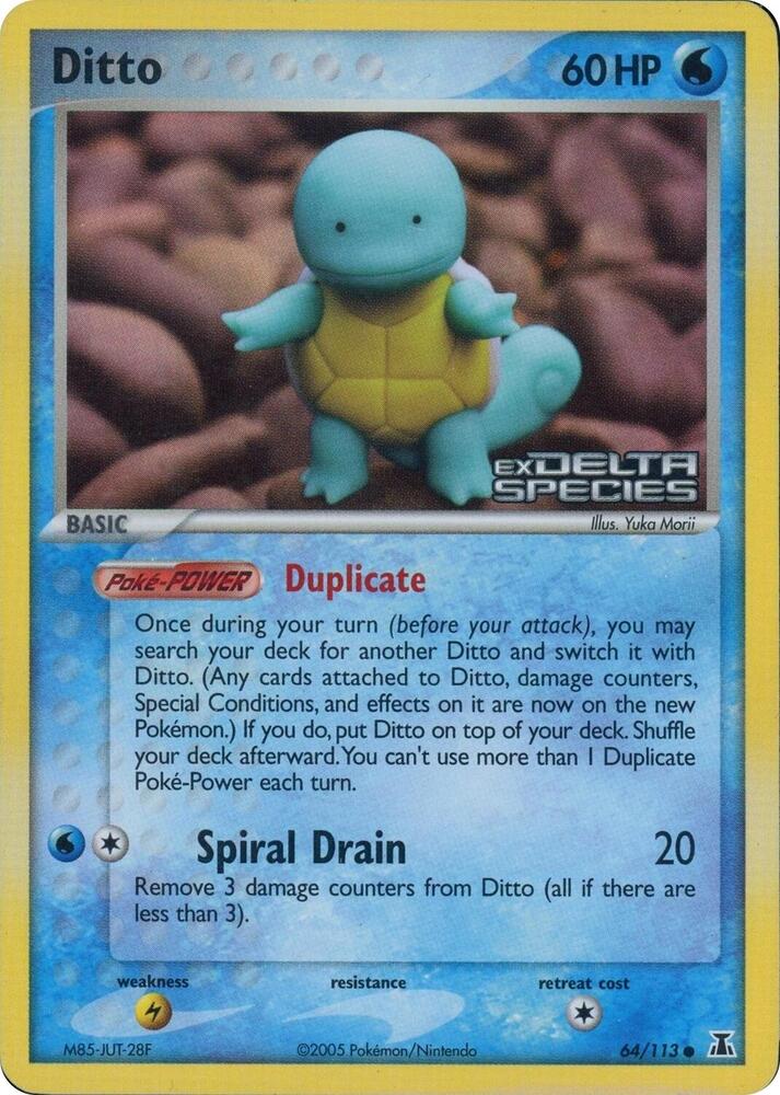 Ditto - 64/113 (Squirtle) (Delta Species Stamped) [Miscellaneous Cards & Products] 064/113