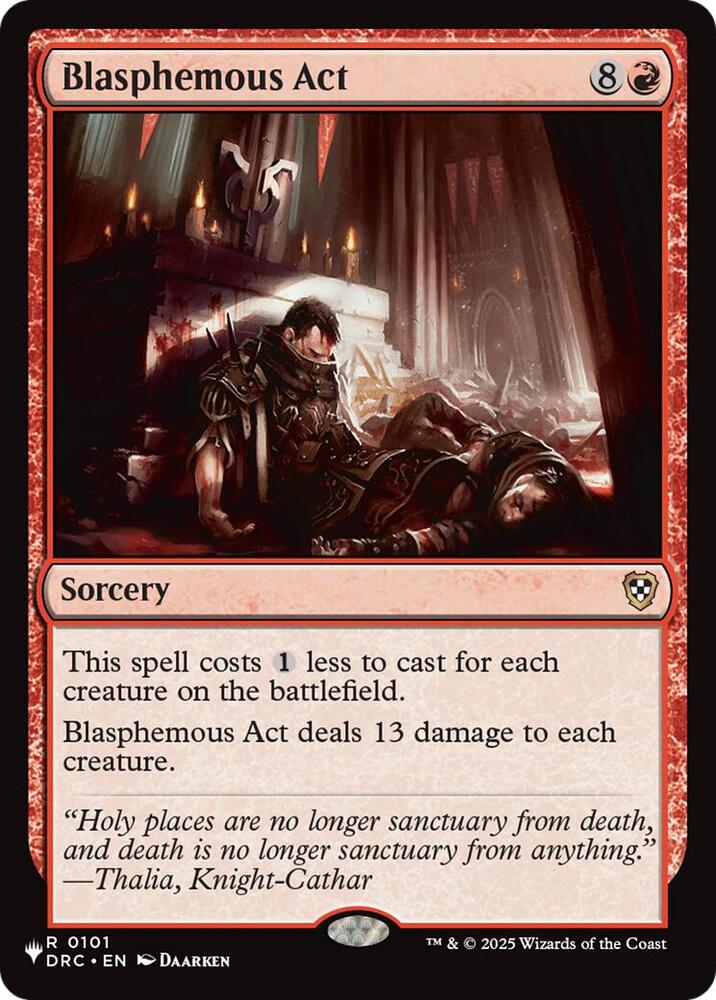 Blasphemous Act (DRC) [The List Reprints] 101