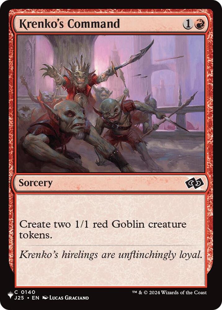 Krenko's Command (J25) [The List Reprints] 140