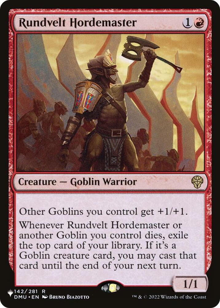Rundvelt Hordemaster [The List Reprints] 142