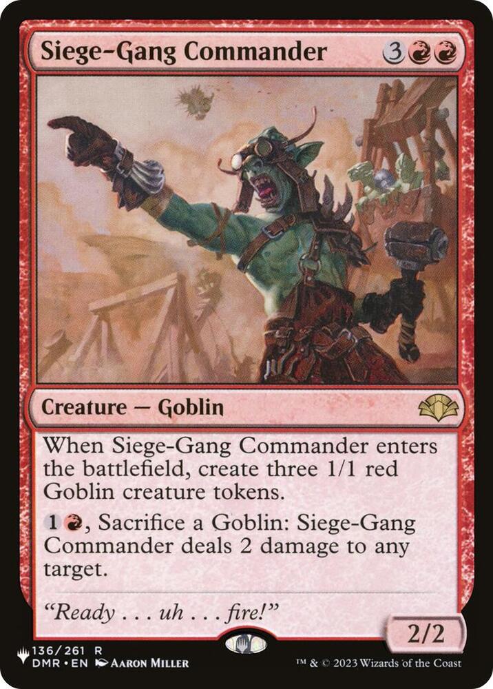 Siege-Gang Commander [The List Reprints] 136