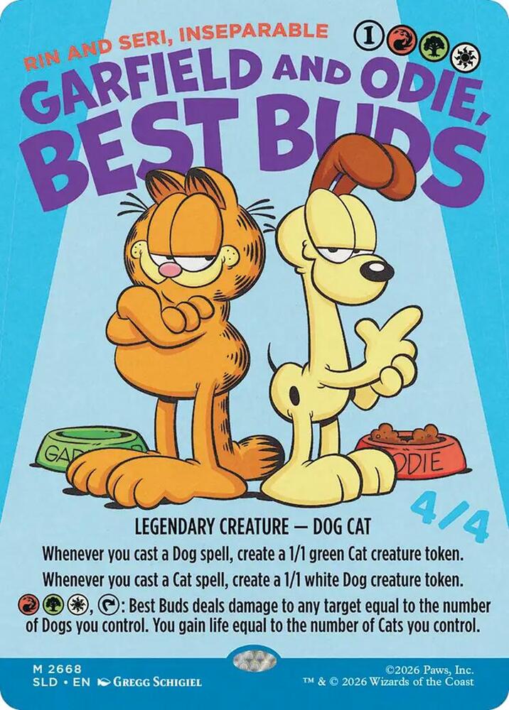 Garfield and Odie, Best Buds - Rin and Seri, Inseparable [Secret Lair Drop Series] 2668