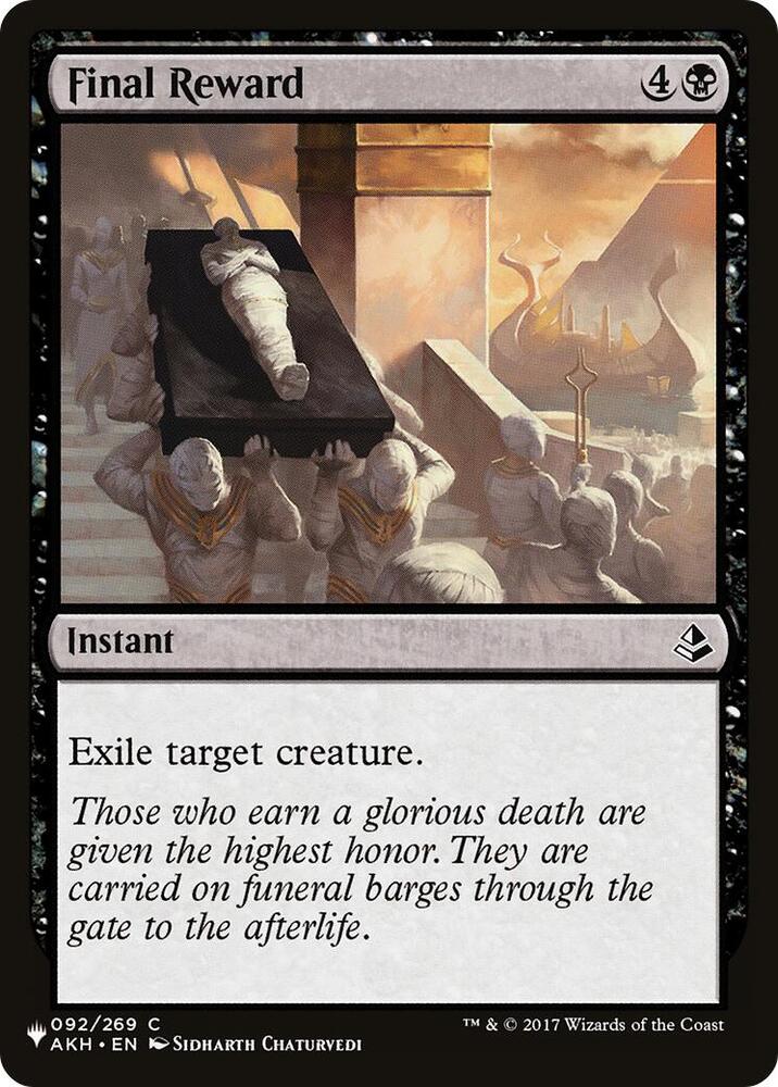 Final Reward [The List Reprints] 92