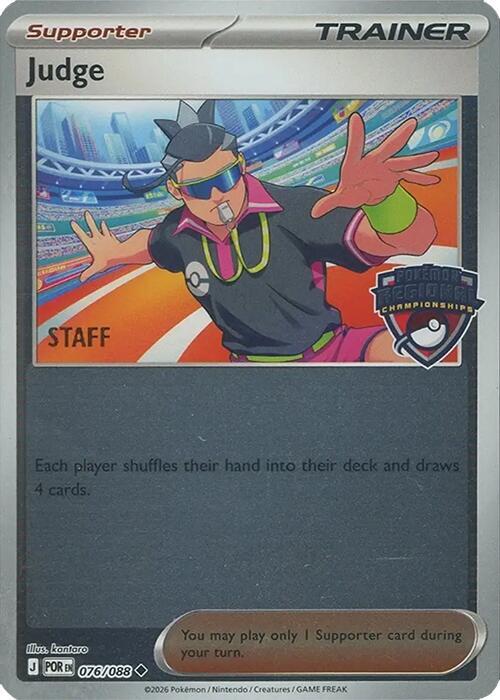 Judge - 076/088 (Regional Championships) [Staff] [League & Championship Cards] 076/088