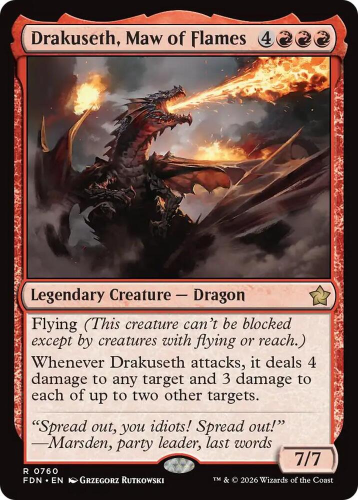 Drakuseth, Maw of Flames (0760) [Foundations] 760