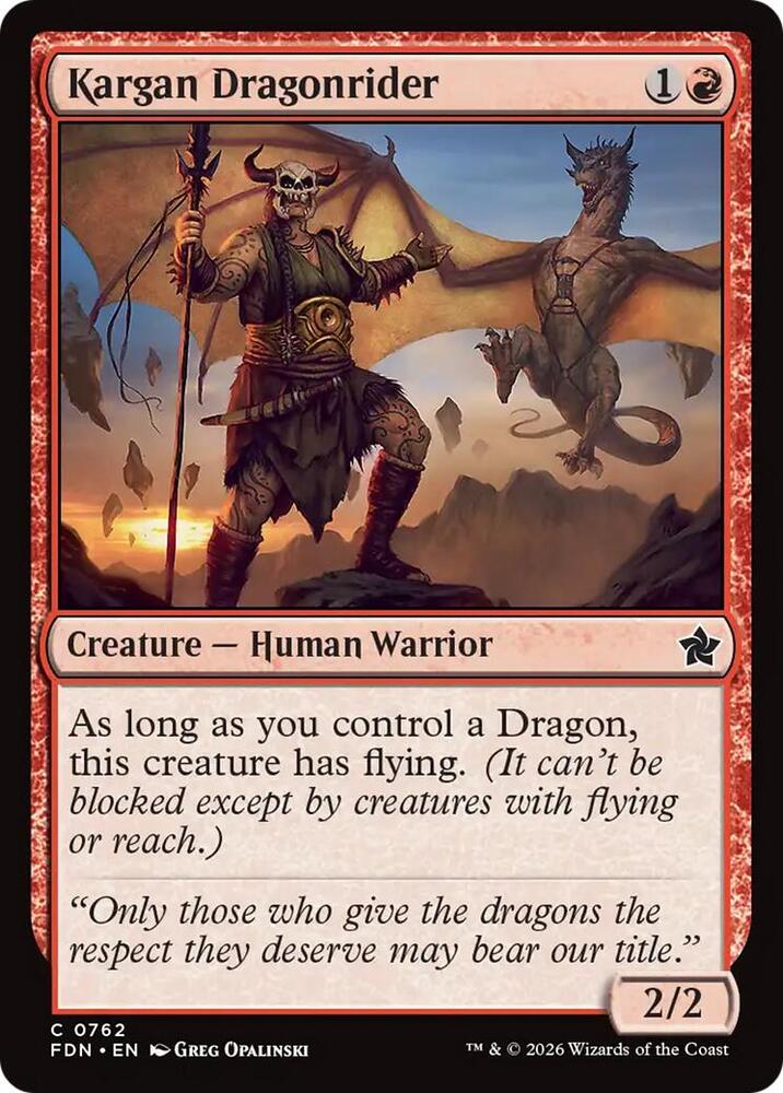 Kargan Dragonrider (0762) [Foundations] 762