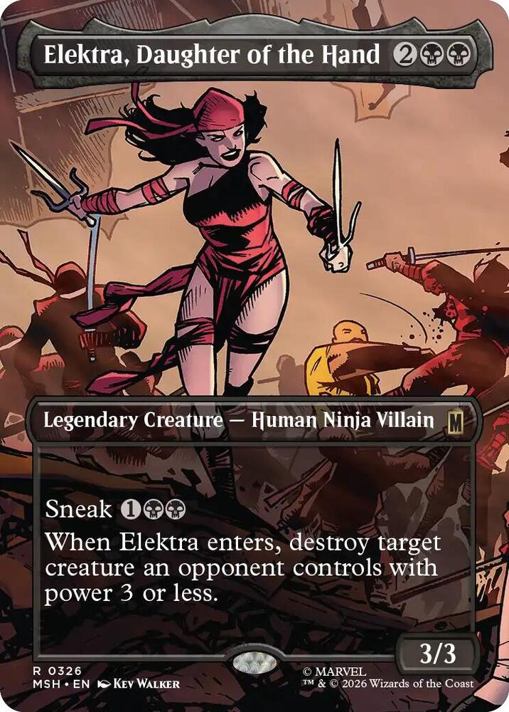 Elektra, Daughter of the Hand (Borderless) (0326) [Marvel Super Heroes] 326
