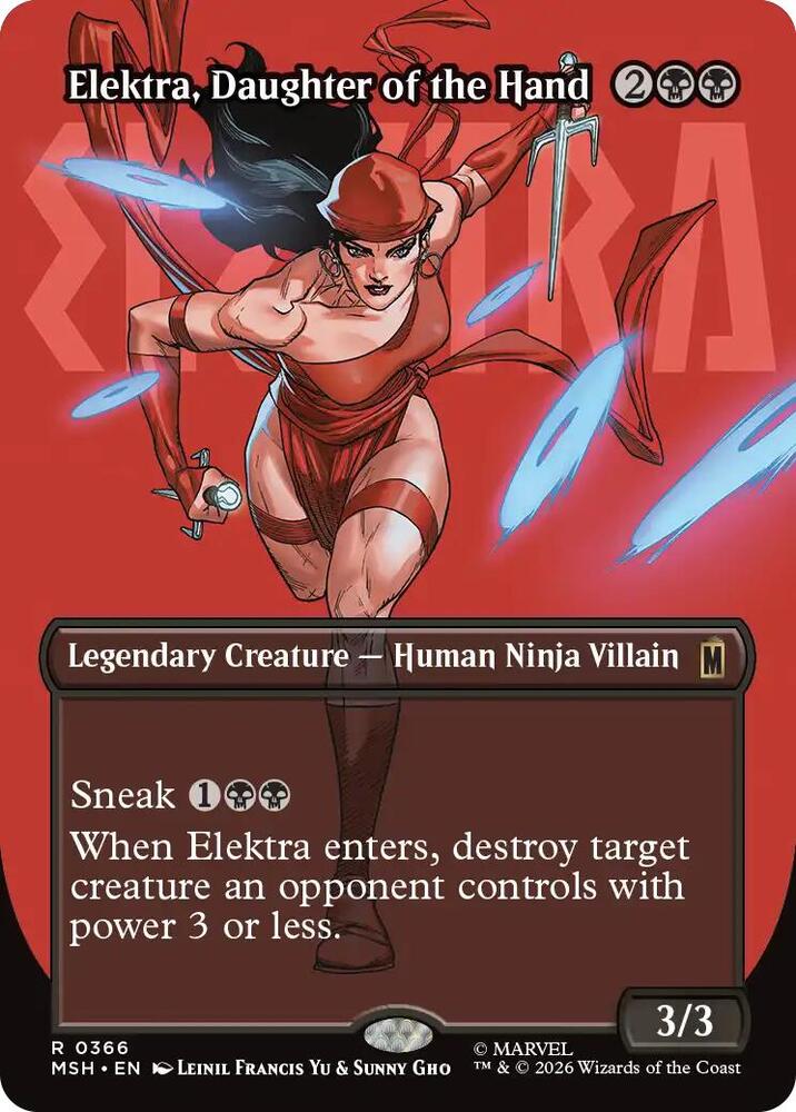 Elektra, Daughter of the Hand (Borderless) (0366) [Marvel Super Heroes] 366