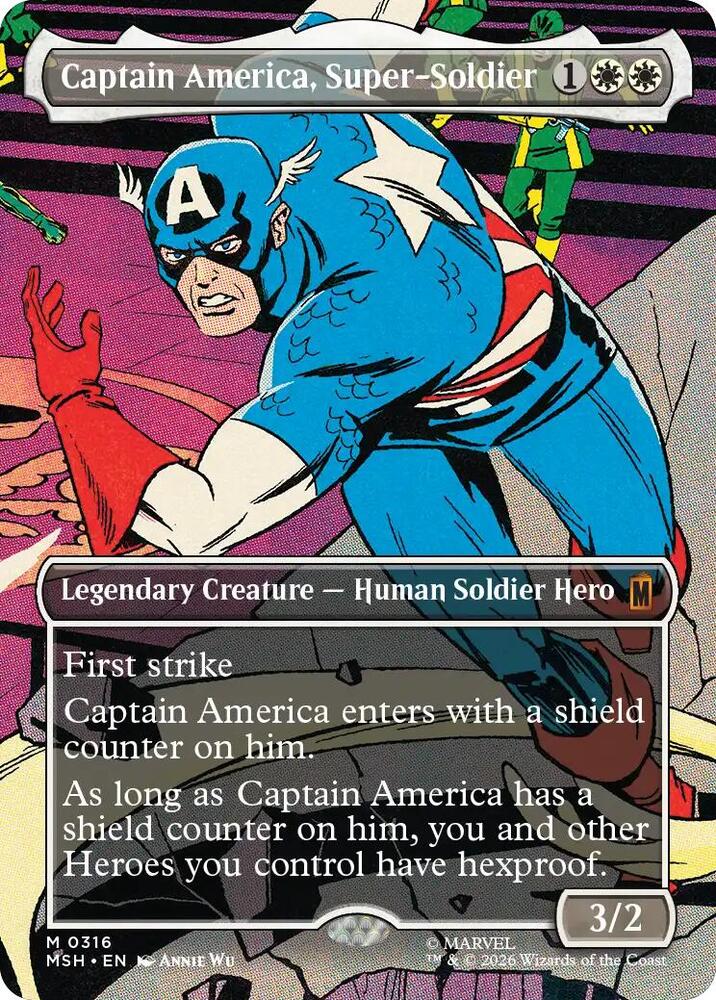 Captain America, Super-Soldier (Borderless) (0316) [Marvel Super Heroes] 316