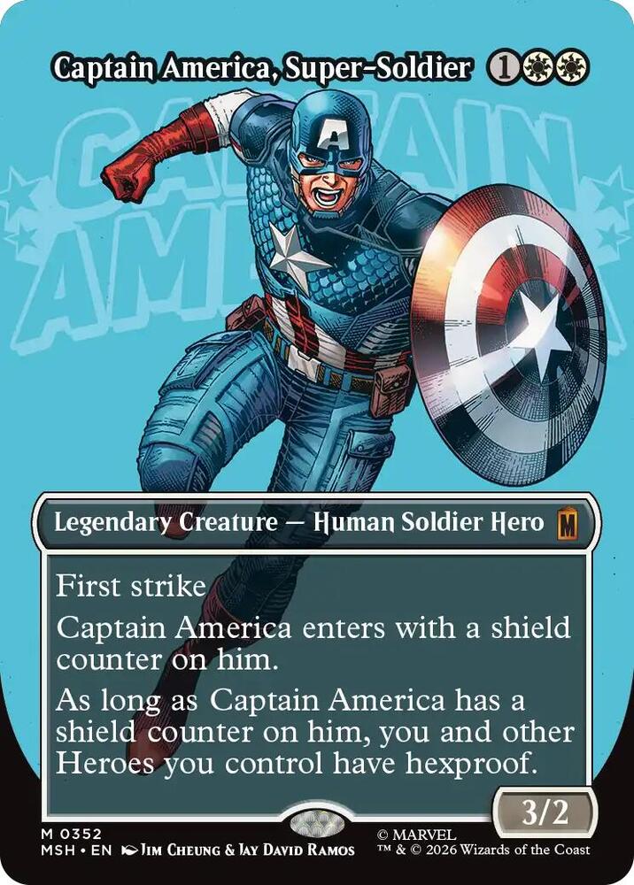 Captain America, Super-Soldier (Borderless) (0352) [Marvel Super Heroes] 352