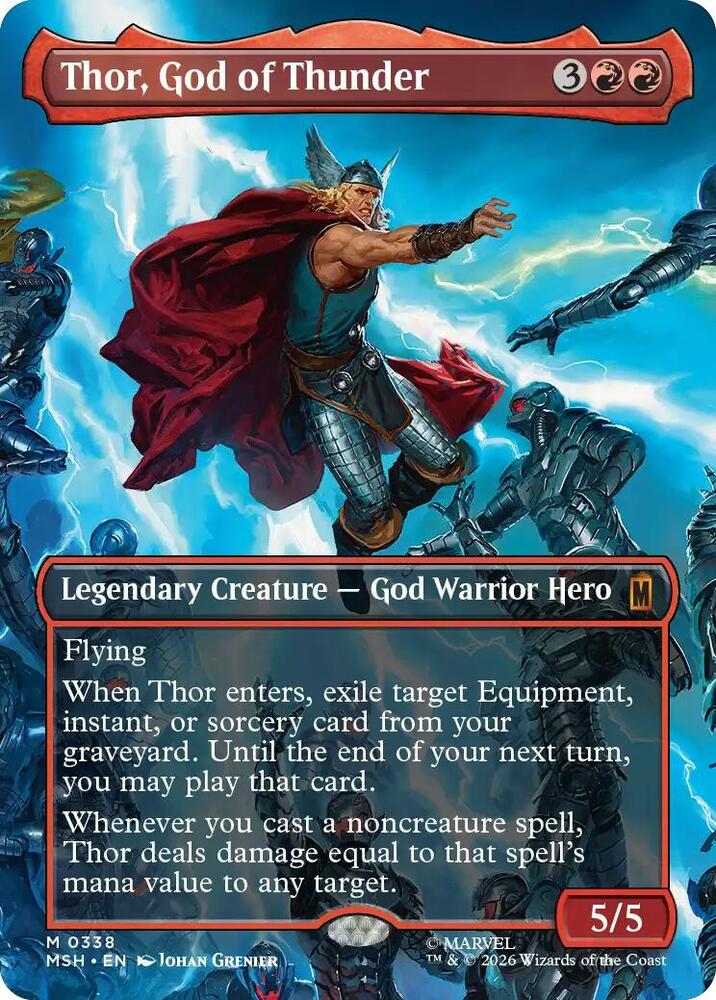 Thor, God of Thunder (Borderless) (0338) [Marvel Super Heroes] 338