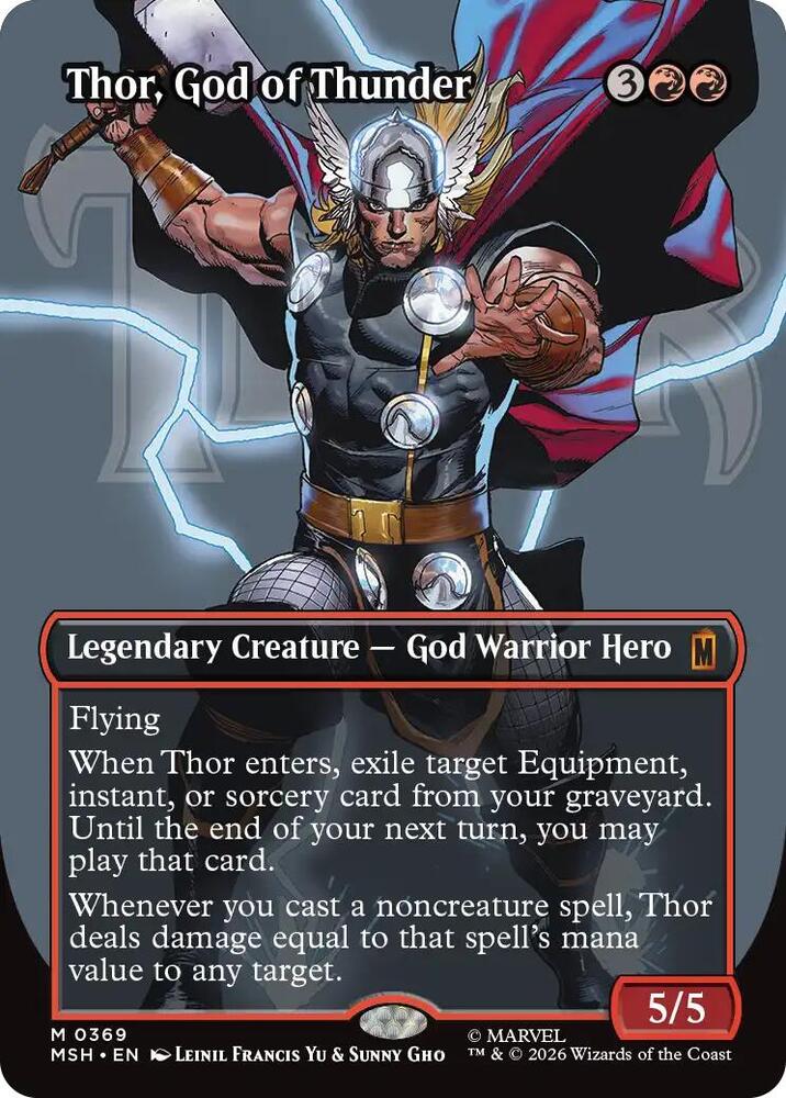 Thor, God of Thunder (Borderless) (0369) [Marvel Super Heroes] 369