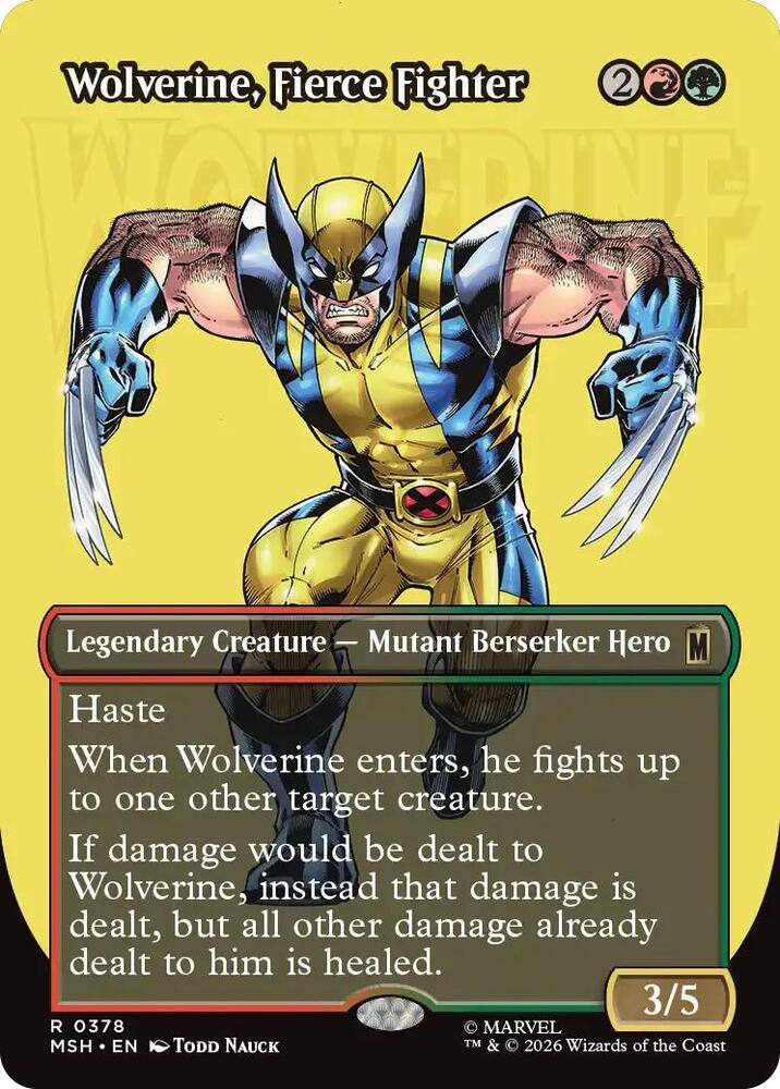 Wolverine, Fierce Fighter (Borderless) [Marvel Super Heroes] 378