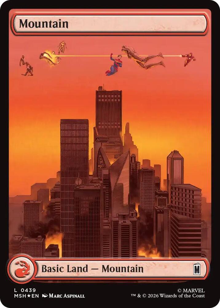 Mountain (0439) (Surge Foil) [Marvel Super Heroes] 439