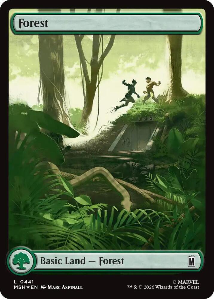 Forest (0441) (Surge Foil) [Marvel Super Heroes] 441