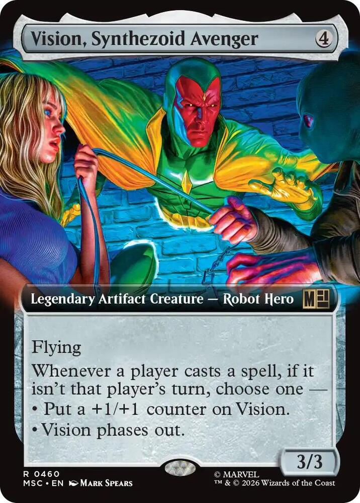Vision, Synthezoid Avenger (Extended Art) [Commander: Marvel Super Heroes] 460