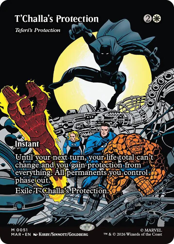 T'Challa's Protection - Teferi's Protection (Borderless) [Marvel Universe Eternal-Legal] 51