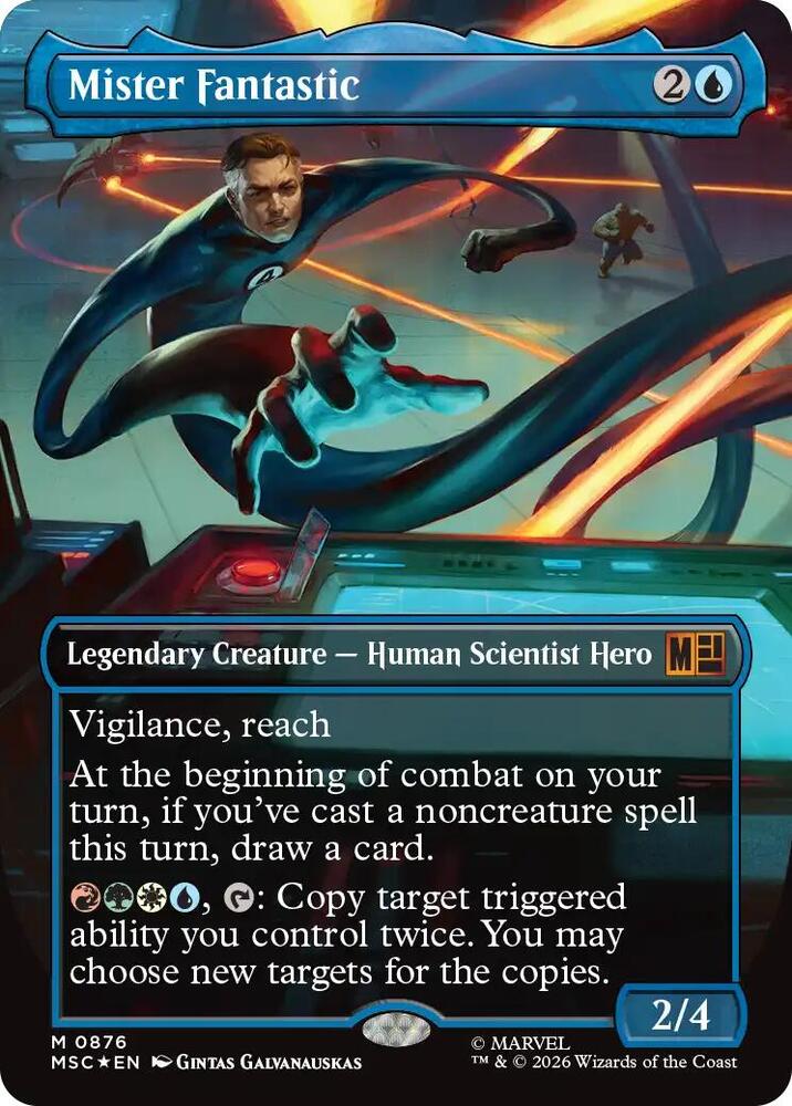 Mister Fantastic (Borderless) (Surge Foil) [Commander: Marvel Super Heroes] 876